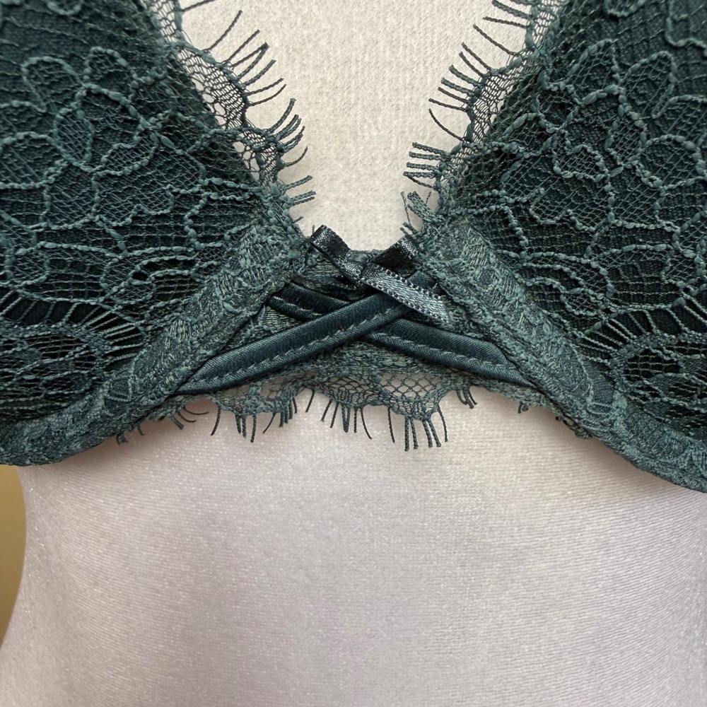 Victoria's Secret Dream Angels Push-Up Bra Women 34D Lace 2-Pack Teal Pink Black - Picture 14 of 14